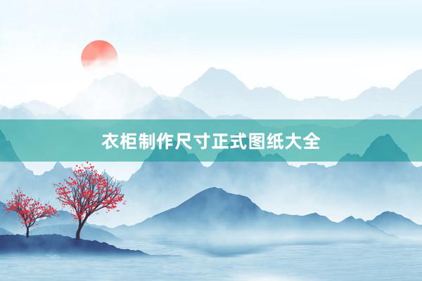 衣柜制作尺寸正式图纸大全